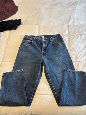 Calvin Klein Women's Boyfriend Jeans in Dark Blue Denim